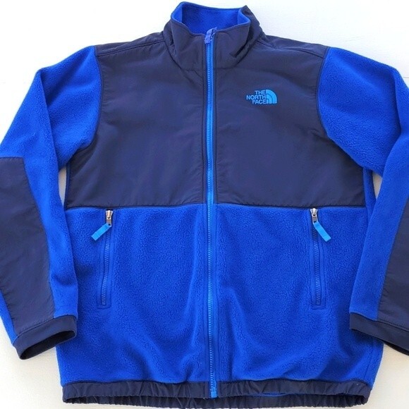 THE NORTH FACE DENALI FLEECE JACKET KIDS/BOYS SIZE XL 18/20 ROYAL NAVY B… - Picture 1 of 10